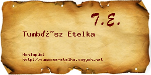 Tumbász Etelka névjegykártya